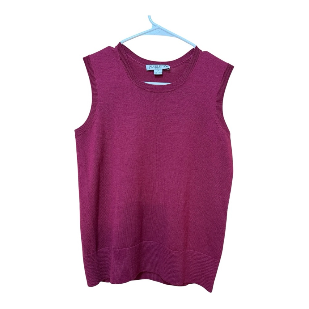 Red Pendleton wool sweater vest size P